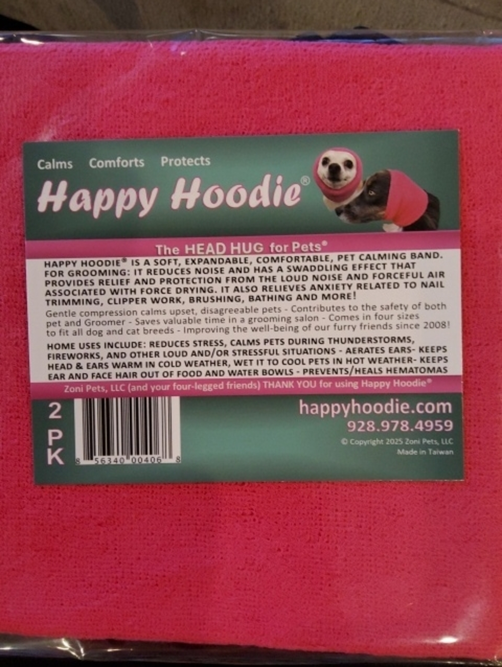 Happy Hoodie Pet Calming Thunder/Fireworks Head Wrap